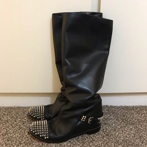 Christian Louboutin Egoutina Spikes Knee Boots 40
